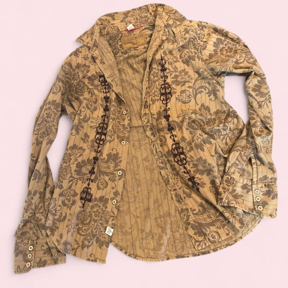 Guess Company Brown Button Up